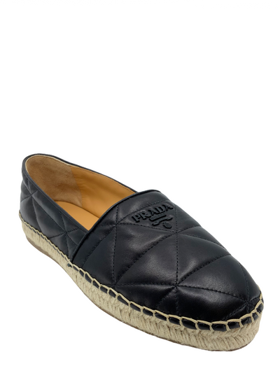 Prada Quilted Leather Espadrilles Size 10 NEW-Replica Designer Handbag Store
