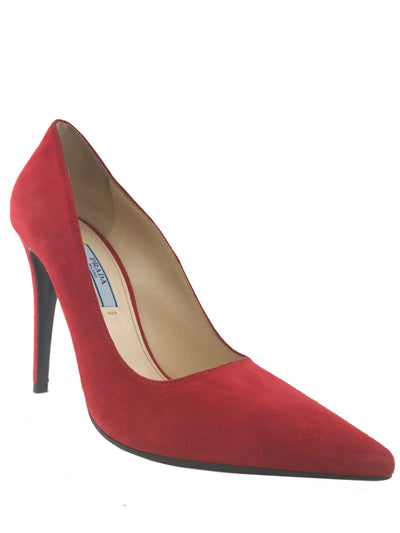 Prada Suede Point-Toe Pumps Size 7.5-Replica Designer Handbag Store
