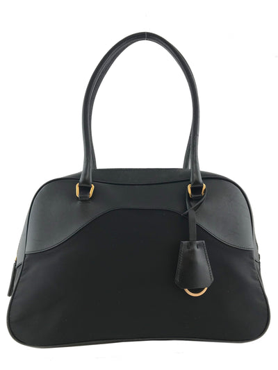 Prada Tessuto Nylon and Leather Satchel Bag-Replica Designer Handbag Store
