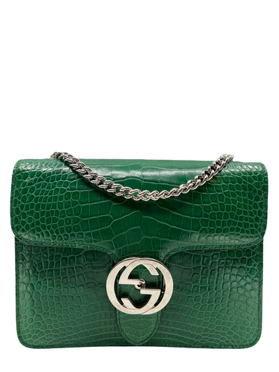 Gucci Crocodile Interlocking GG Bag-Replica Designer Handbag Store
