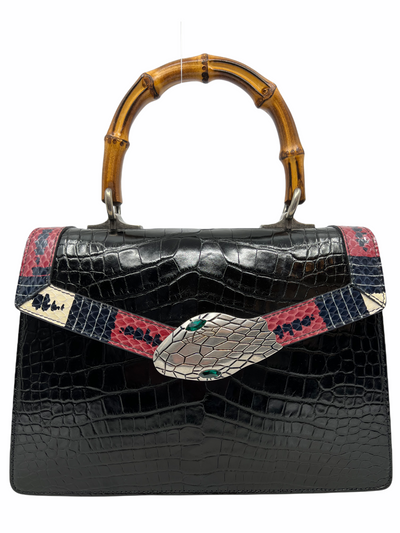 Gucci Alligator Small Lilith Top Handle Bag-Replica Designer Handbag Store
