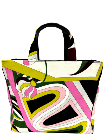 Emilio Pucci Vintage Abstract Print Velvet Tote-Replica Designer Handbag Store
