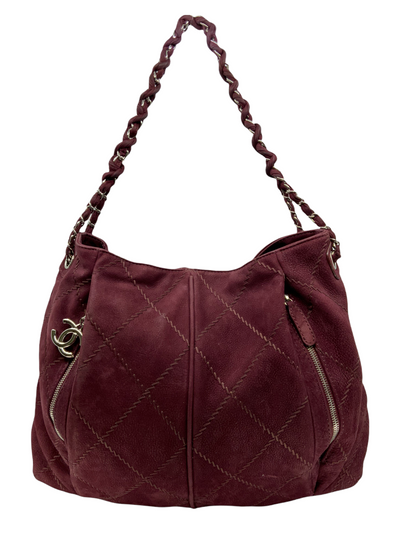 CHANEL Quilted Suede Darjeeling Hobo-Replica Designer Handbag Store
